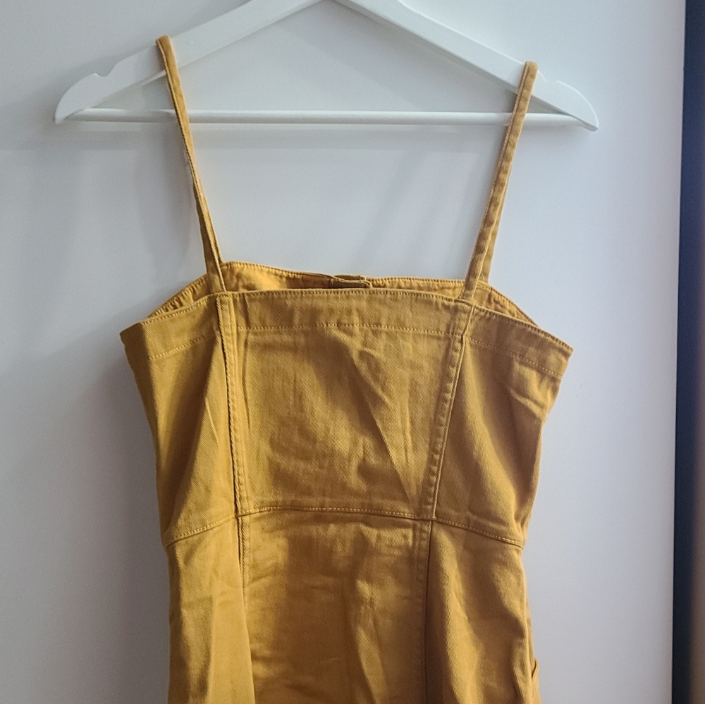 H&M Yellow Button Down Mini Dress - Picture 2 of 7